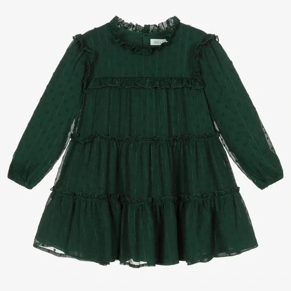 mayoral green dress Mayoral Baby & Toddler Girls Emerald Green Eyelet Dress main image 0